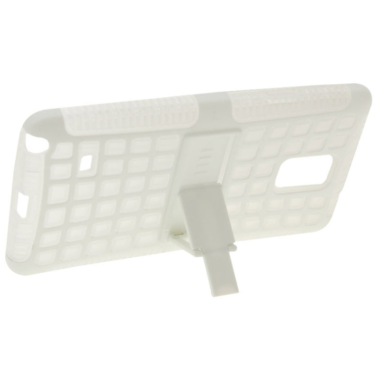 Grid Texture Plastics + TPU Combination Case with Holder for Galaxy Note 4 / N910