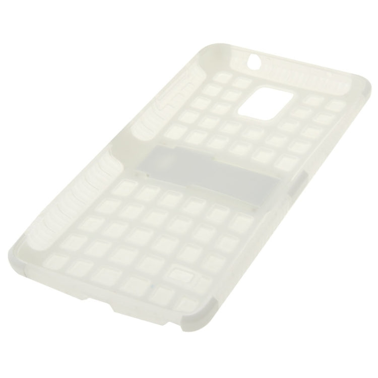 Grid Texture Plastics + TPU Combination Case with Holder for Galaxy Note 4 / N910