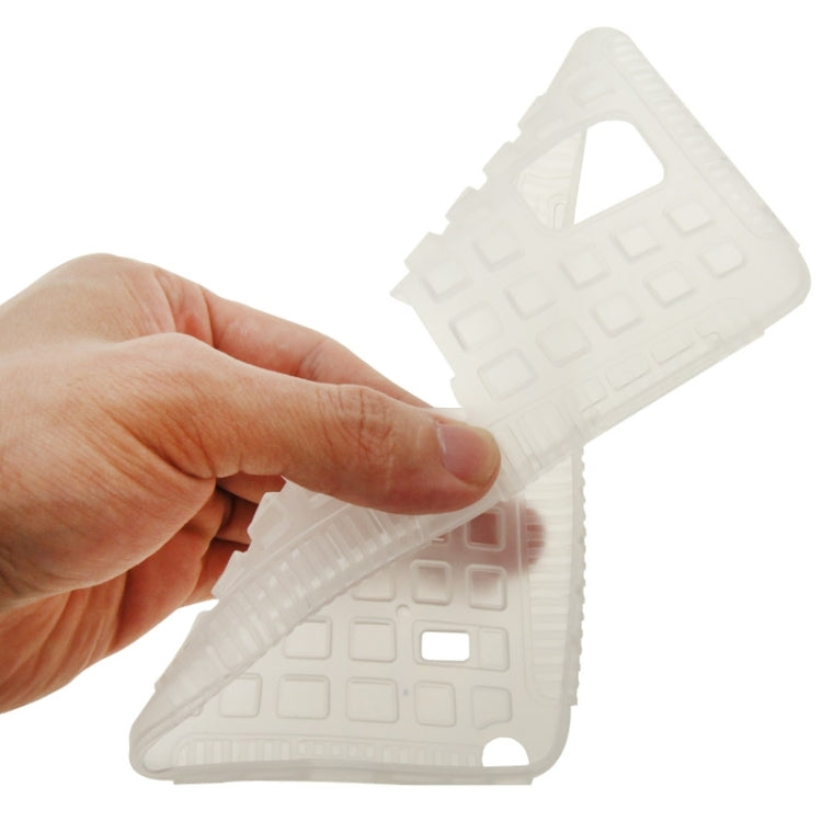 Grid Texture Plastics + TPU Combination Case with Holder for Galaxy Note 4 / N910