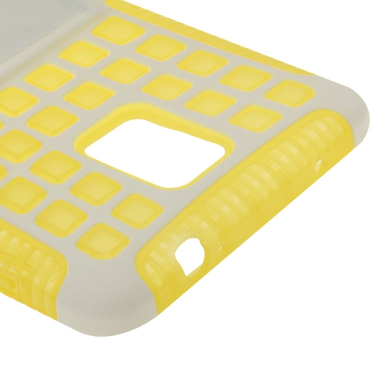 Grid Texture Plastics + TPU Combination Case with Holder for Galaxy Note 4 / N910
