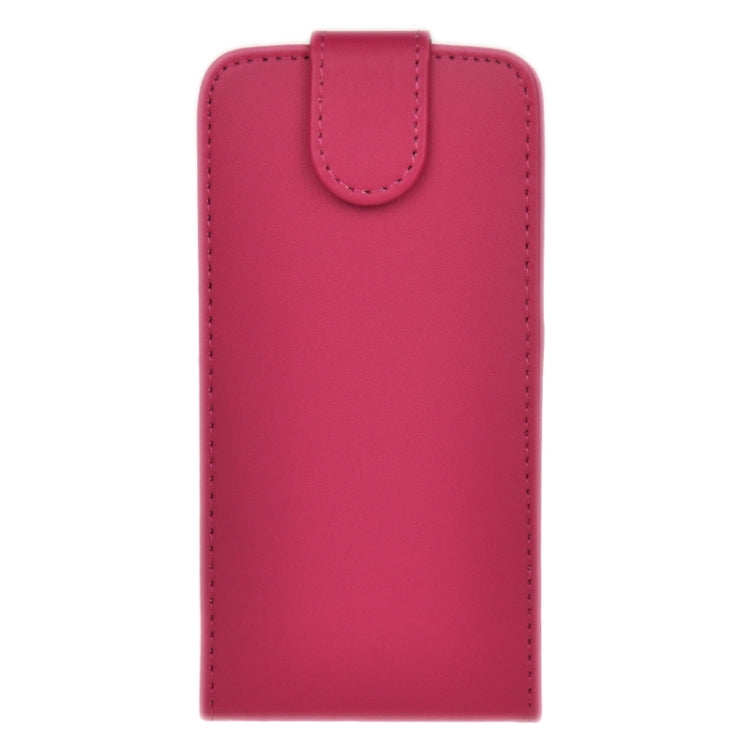For Galaxy S6 / G920 Plain Weave Vertical Flip Magnetic Button Leather Case