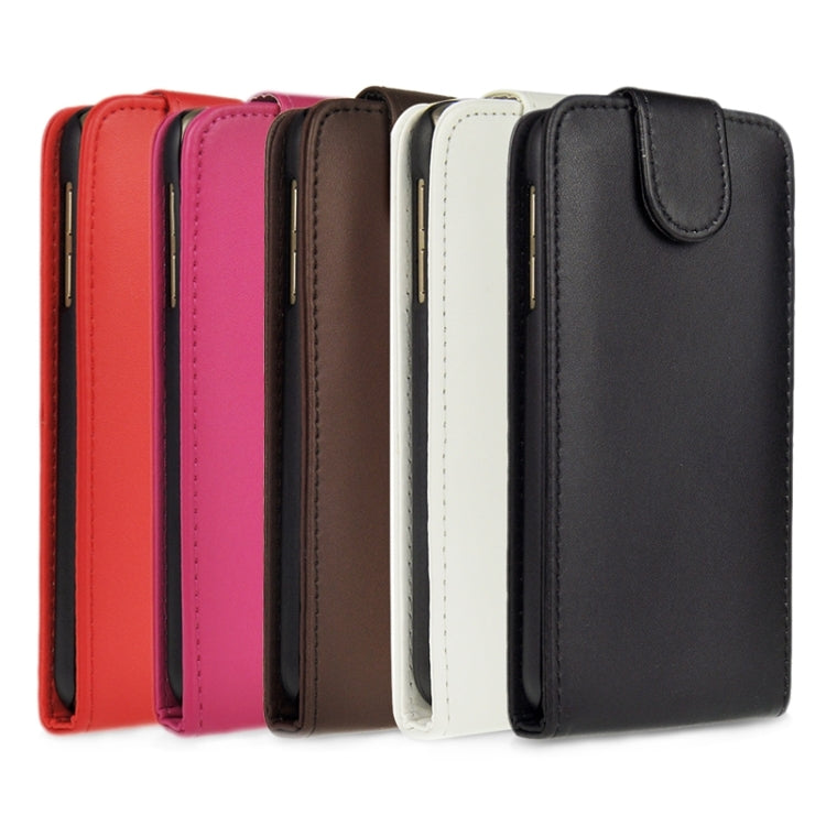 For Galaxy S6 / G920 Plain Weave Vertical Flip Magnetic Button Leather Case