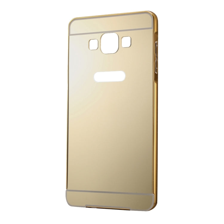 Fashionable Electroplating Push Pull Back Shell Cover + Metal Bumper Frame for Galaxy E7 / E700