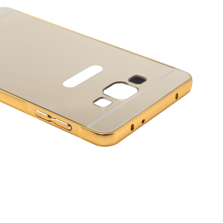 Fashionable Electroplating Push Pull Back Shell Cover + Metal Bumper Frame for Galaxy E7 / E700