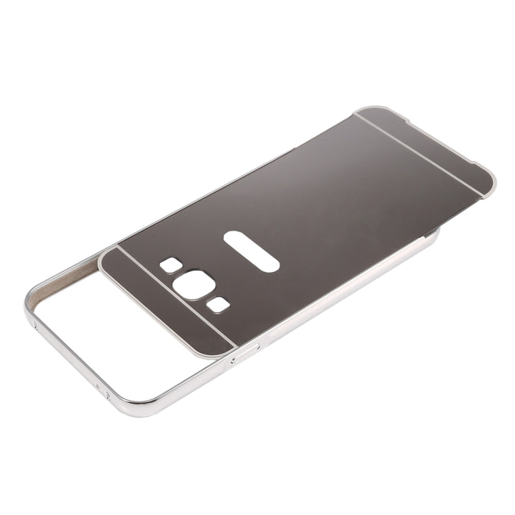 Fashionable Electroplating Push Pull Back Shell Cover + Metal Bumper Frame for Galaxy E7 / E700