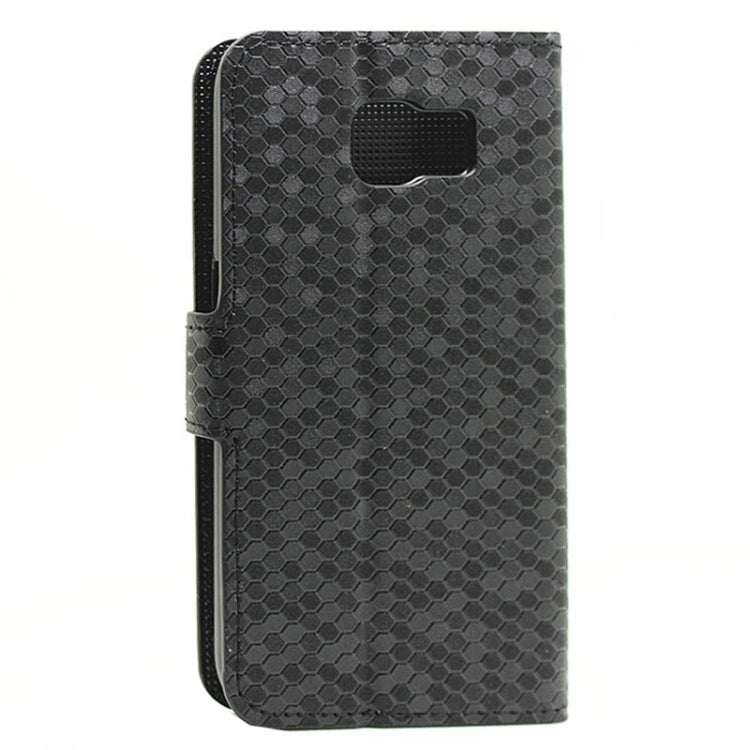 Diamond Texture Horizontal Flip Magnetic Buckle Leather Case with Card Slots & Holder for Galaxy S6