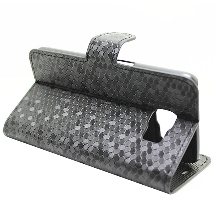 Diamond Texture Horizontal Flip Magnetic Buckle Leather Case with Card Slots & Holder for Galaxy S6