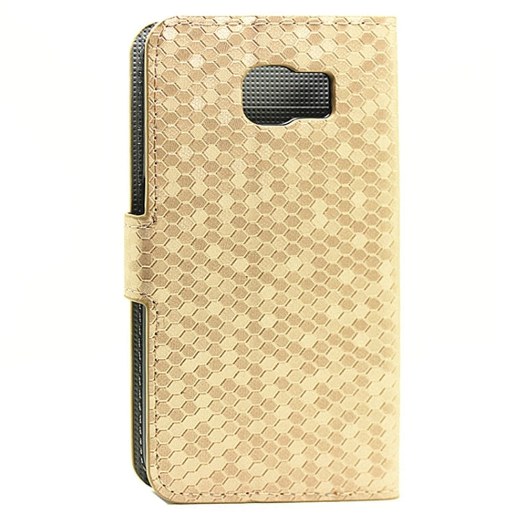 Diamond Texture Horizontal Flip Magnetic Buckle Leather Case with Card Slots & Holder for Galaxy S6