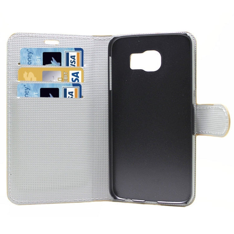Diamond Texture Horizontal Flip Magnetic Buckle Leather Case with Card Slots & Holder for Galaxy S6