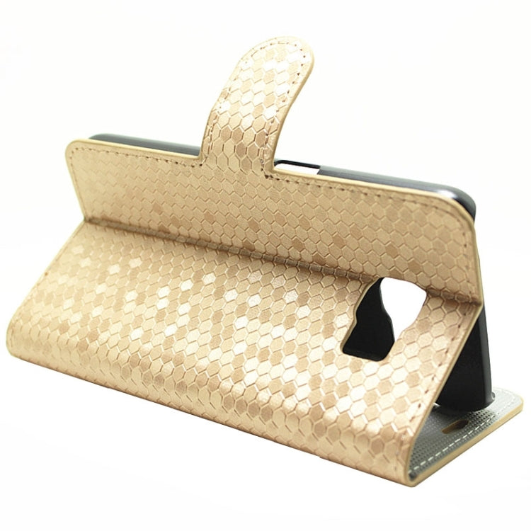 Diamond Texture Horizontal Flip Magnetic Buckle Leather Case with Card Slots & Holder for Galaxy S6