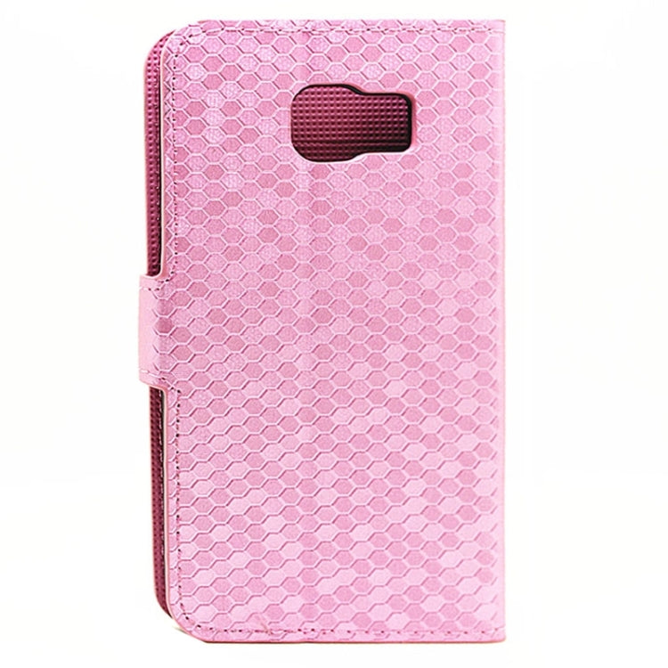 Diamond Texture Horizontal Flip Magnetic Buckle Leather Case with Card Slots & Holder for Galaxy S6