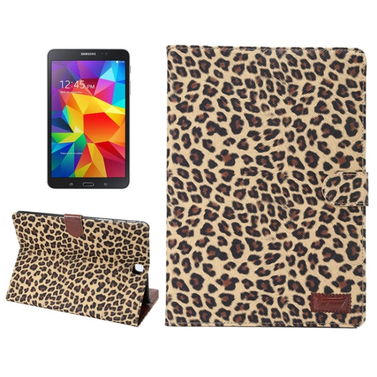 Leopard Pattern Leather Case with Holder & Card Slots & Wallet for Galaxy Tab A 9.7 / T550