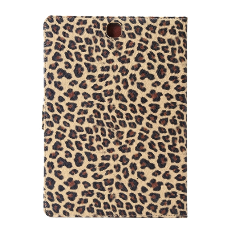 Leopard Pattern Leather Case with Holder & Card Slots & Wallet for Galaxy Tab A 9.7 / T550
