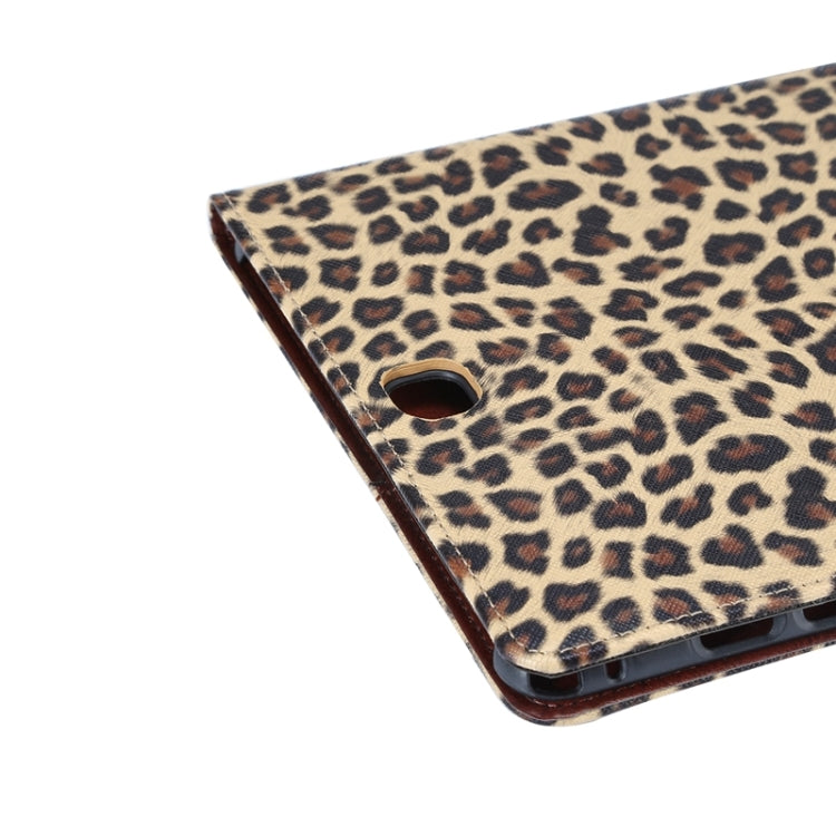 Leopard Pattern Leather Case with Holder & Card Slots & Wallet for Galaxy Tab A 9.7 / T550