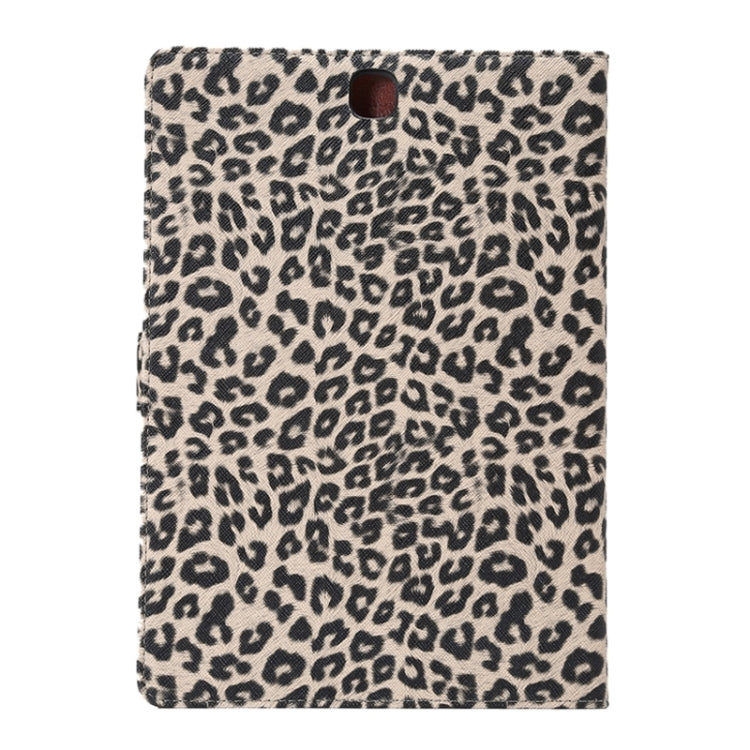 Leopard Pattern Leather Case with Holder & Card Slots & Wallet for Galaxy Tab A 9.7 / T550