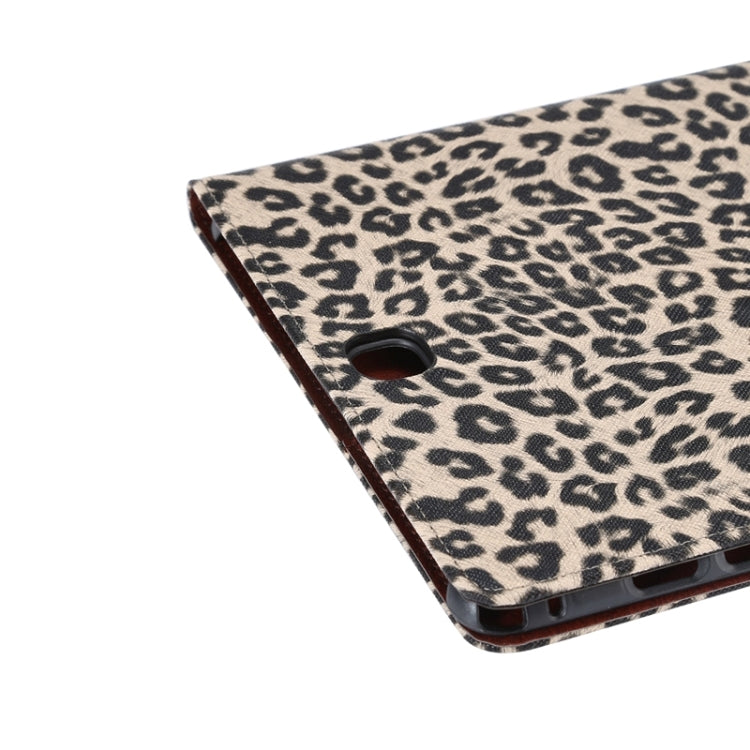 Leopard Pattern Leather Case with Holder & Card Slots & Wallet for Galaxy Tab A 9.7 / T550