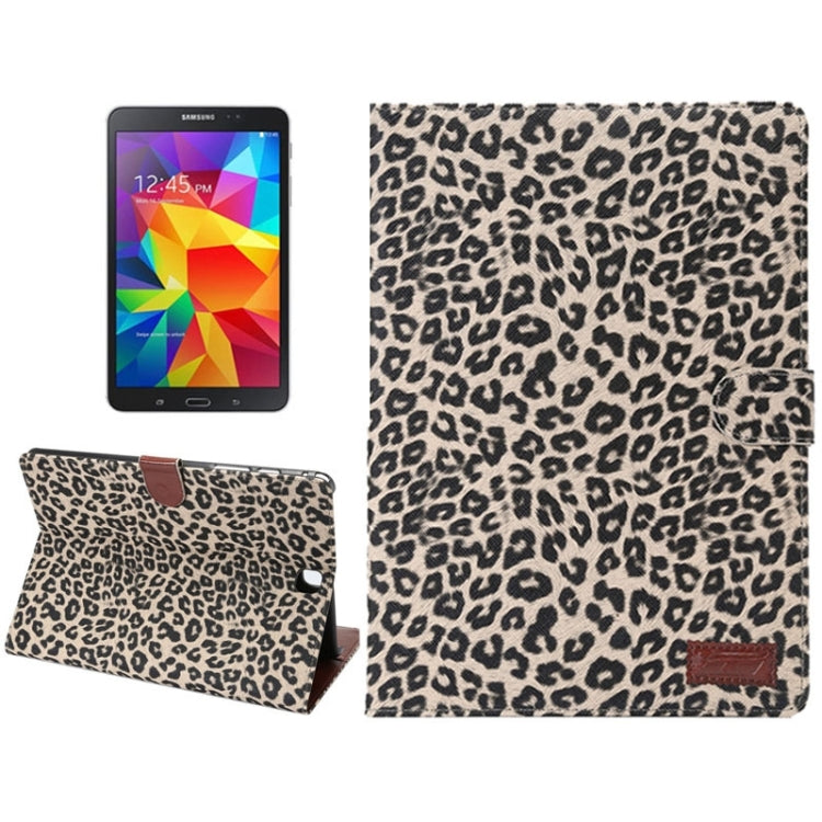 Leopard Pattern Leather Case with Holder & Card Slots & Wallet for Galaxy Tab A 9.7 / T550