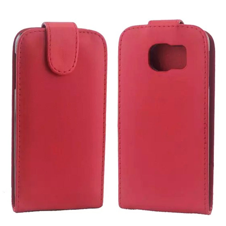 For Galaxy S6 / G920 Vertical Flip Magnetic Snap Leather Case
