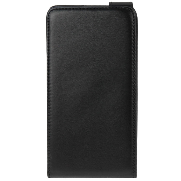 Vertical Flip Magnetic Snap Leather Case for Galaxy A7 / A700(Black)