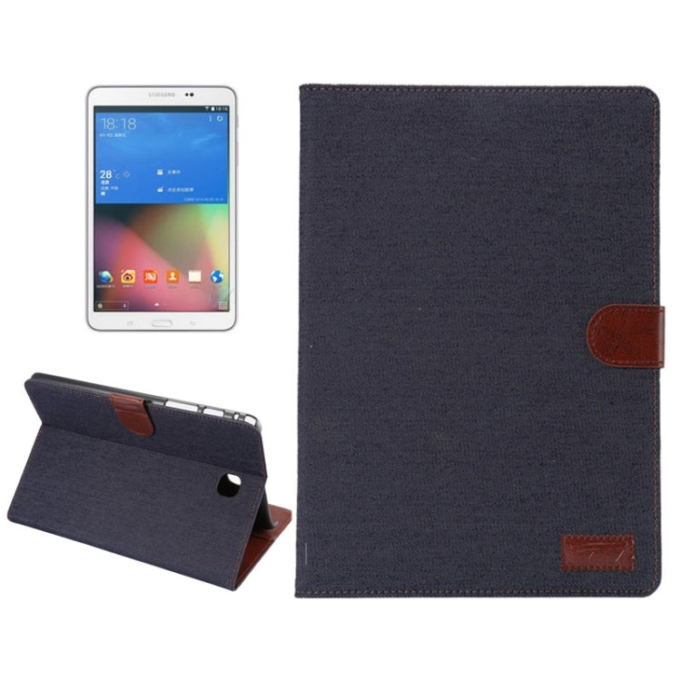 Denim Texture Leather Case with Holder & Card Slots & Wallet for Galaxy Tab A 8.0 T350 / P350(Black)