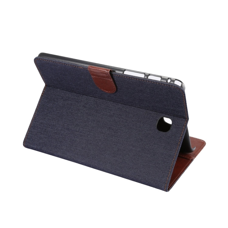 Denim Texture Leather Case with Holder & Card Slots & Wallet for Galaxy Tab A 8.0 T350 / P350(Black)