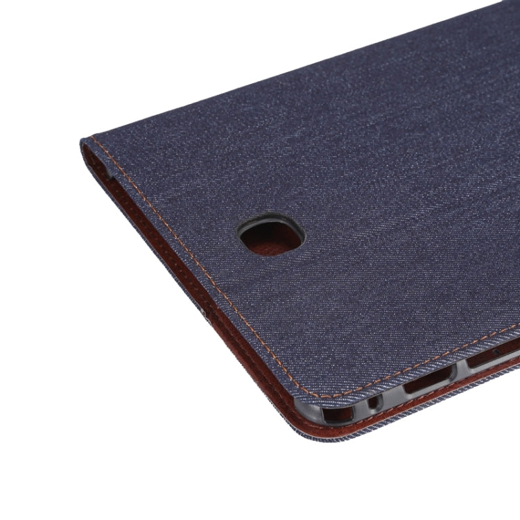 Denim Texture Leather Case with Holder & Card Slots & Wallet for Galaxy Tab A 8.0 T350 / P350(Black)