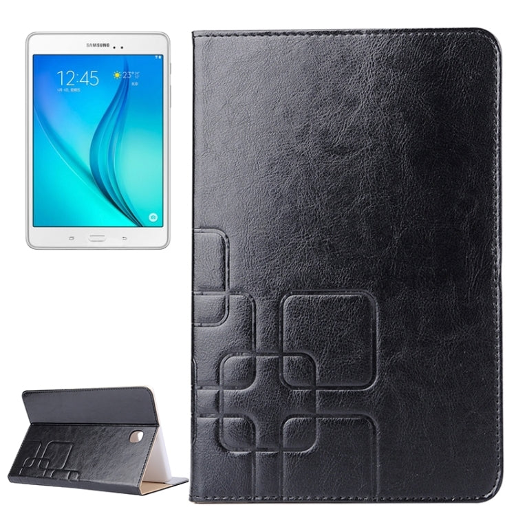 Crazy Horse and Lattice Texture Leather Case with Holder & Card Slots for Galaxy Tab A 8.0 / T350