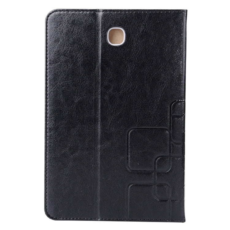 Crazy Horse and Lattice Texture Leather Case with Holder & Card Slots for Galaxy Tab A 8.0 / T350