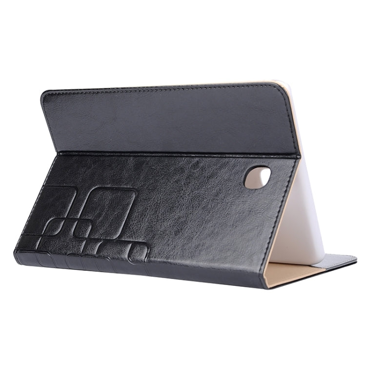 Crazy Horse and Lattice Texture Leather Case with Holder & Card Slots for Galaxy Tab A 8.0 / T350