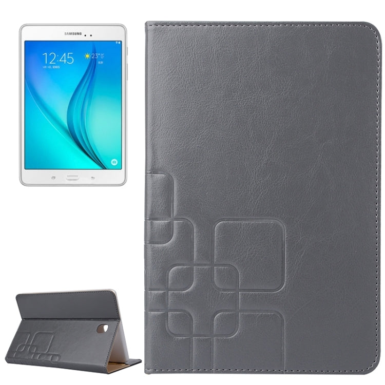 Crazy Horse and Lattice Texture Leather Case with Holder & Card Slots for Galaxy Tab A 8.0 / T350