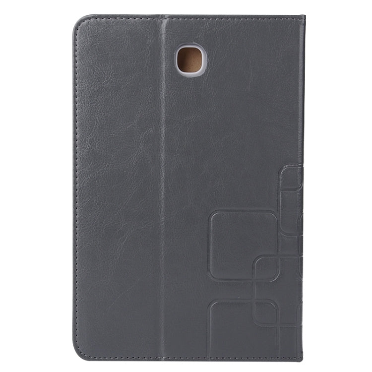 Crazy Horse and Lattice Texture Leather Case with Holder & Card Slots for Galaxy Tab A 8.0 / T350