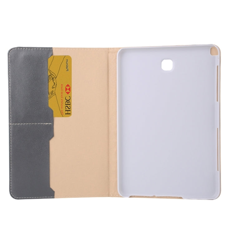 Crazy Horse and Lattice Texture Leather Case with Holder & Card Slots for Galaxy Tab A 8.0 / T350