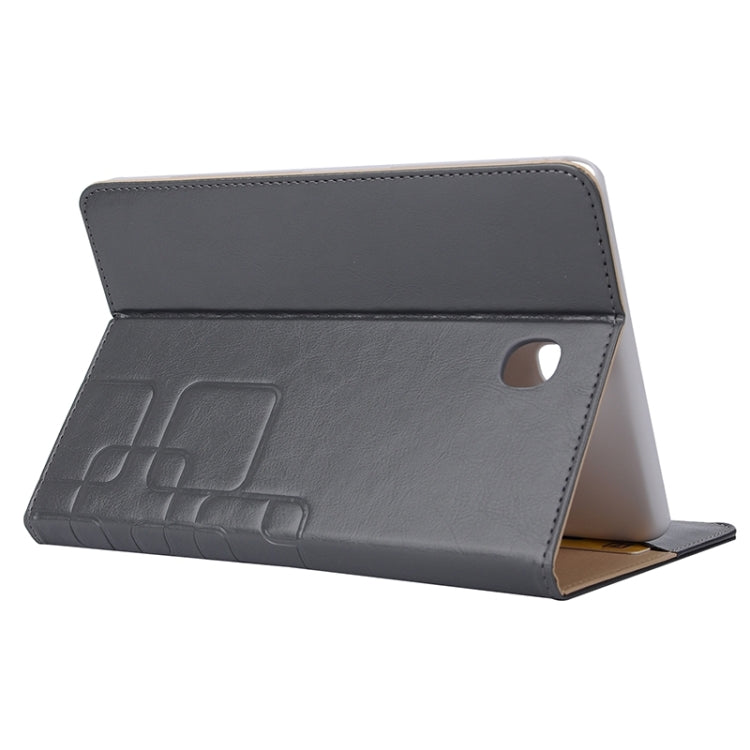 Crazy Horse and Lattice Texture Leather Case with Holder & Card Slots for Galaxy Tab A 8.0 / T350