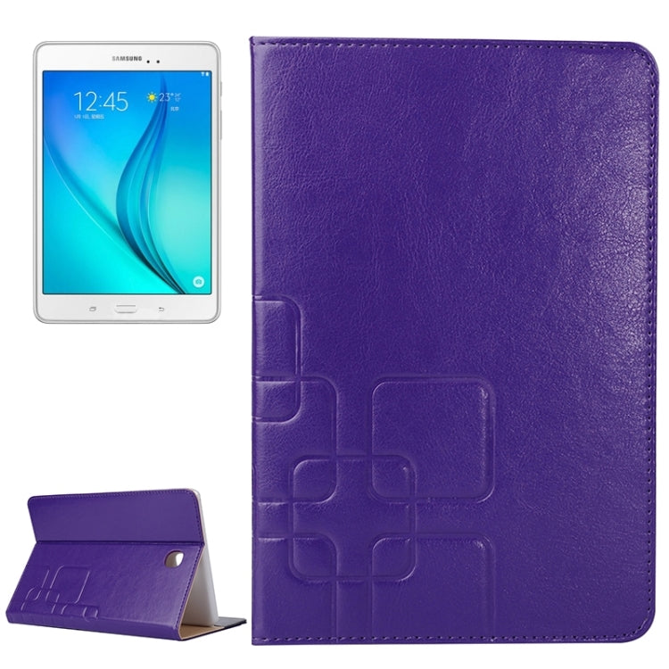 Crazy Horse and Lattice Texture Leather Case with Holder & Card Slots for Galaxy Tab A 8.0 / T350