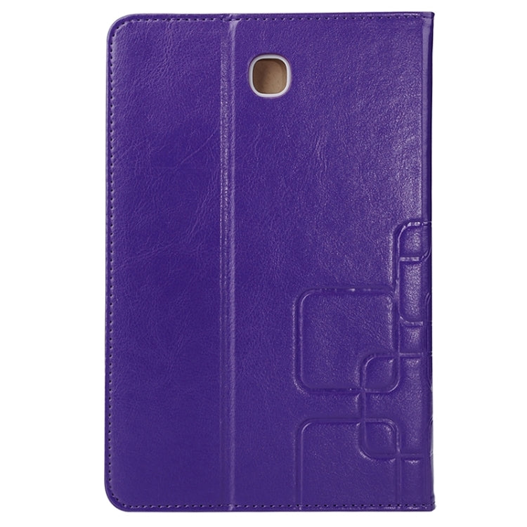 Crazy Horse and Lattice Texture Leather Case with Holder & Card Slots for Galaxy Tab A 8.0 / T350