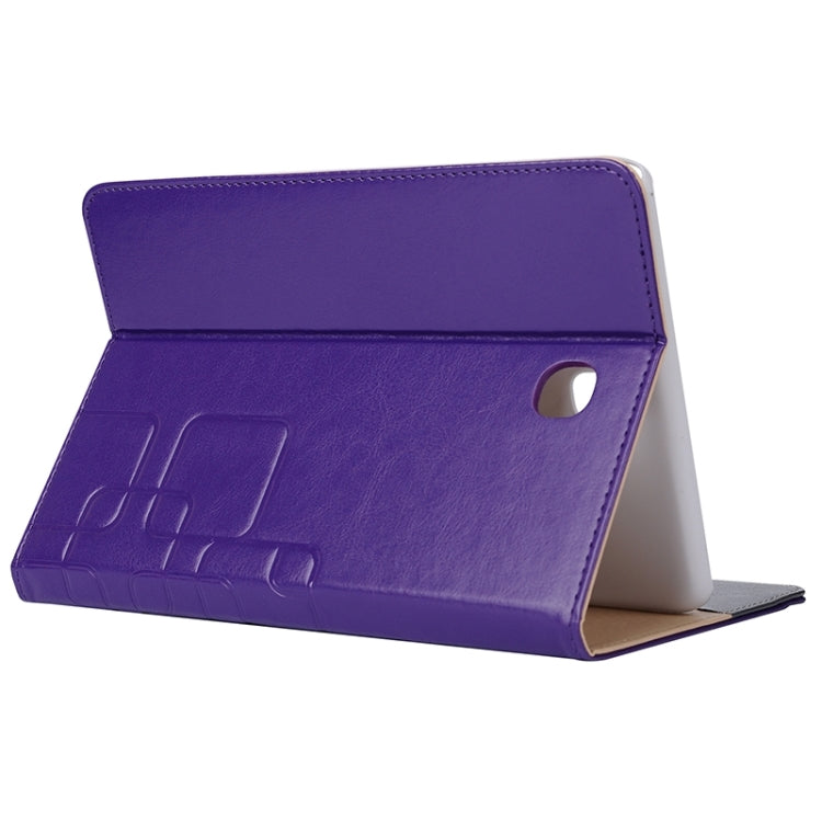 Crazy Horse and Lattice Texture Leather Case with Holder & Card Slots for Galaxy Tab A 8.0 / T350