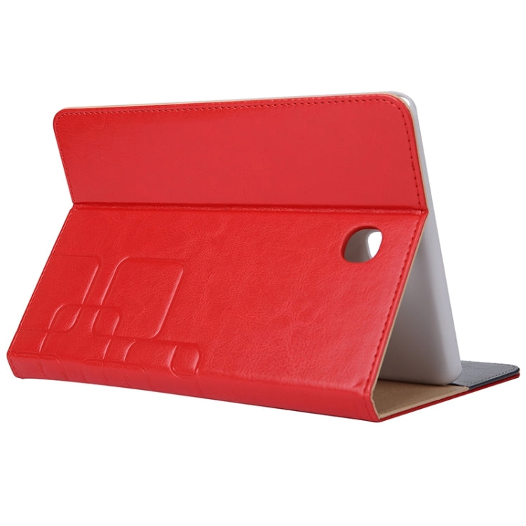 Crazy Horse and Lattice Texture Leather Case with Holder & Card Slots for Galaxy Tab A 8.0 / T350