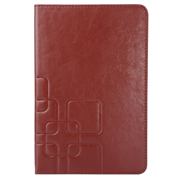 Crazy Horse and Lattice Texture Leather Case with Holder & Card Slots for Galaxy Tab A 8.0 / T350