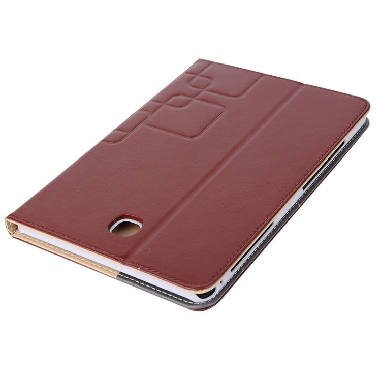Crazy Horse and Lattice Texture Leather Case with Holder & Card Slots for Galaxy Tab A 8.0 / T350