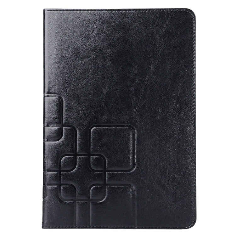 9.7inch Crazy Horse and Lattice Texture Leather Case with Holder & Card Slots for Galaxy Tab A 9.7 / T550