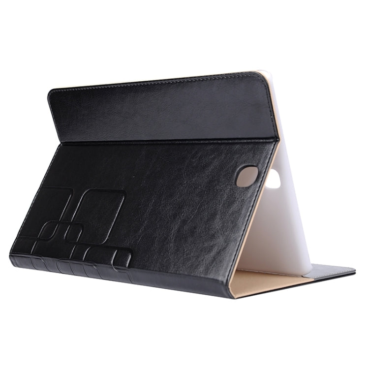 9.7inch Crazy Horse and Lattice Texture Leather Case with Holder & Card Slots for Galaxy Tab A 9.7 / T550