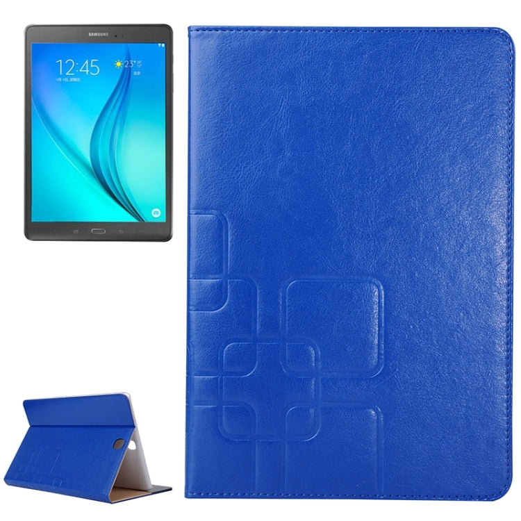 9.7inch Crazy Horse and Lattice Texture Leather Case with Holder & Card Slots for Galaxy Tab A 9.7 / T550