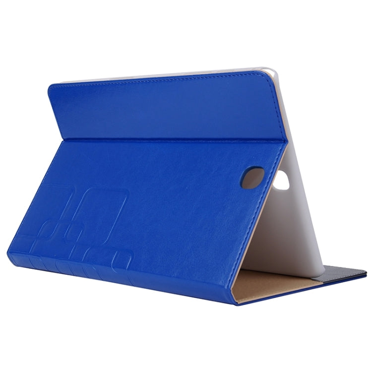 9.7inch Crazy Horse and Lattice Texture Leather Case with Holder & Card Slots for Galaxy Tab A 9.7 / T550