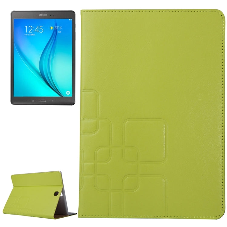 9.7inch Crazy Horse and Lattice Texture Leather Case with Holder & Card Slots for Galaxy Tab A 9.7 / T550