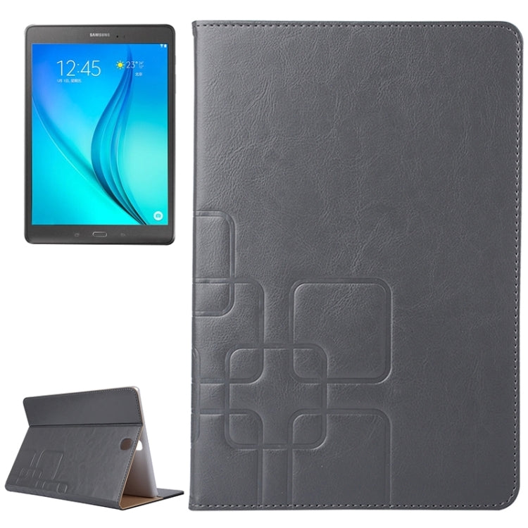 9.7inch Crazy Horse and Lattice Texture Leather Case with Holder & Card Slots for Galaxy Tab A 9.7 / T550