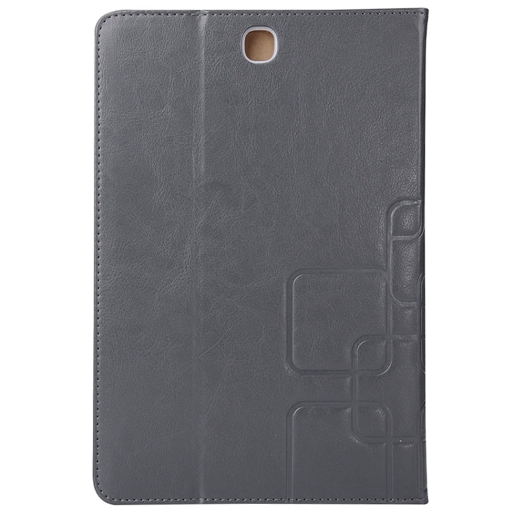 9.7inch Crazy Horse and Lattice Texture Leather Case with Holder & Card Slots for Galaxy Tab A 9.7 / T550