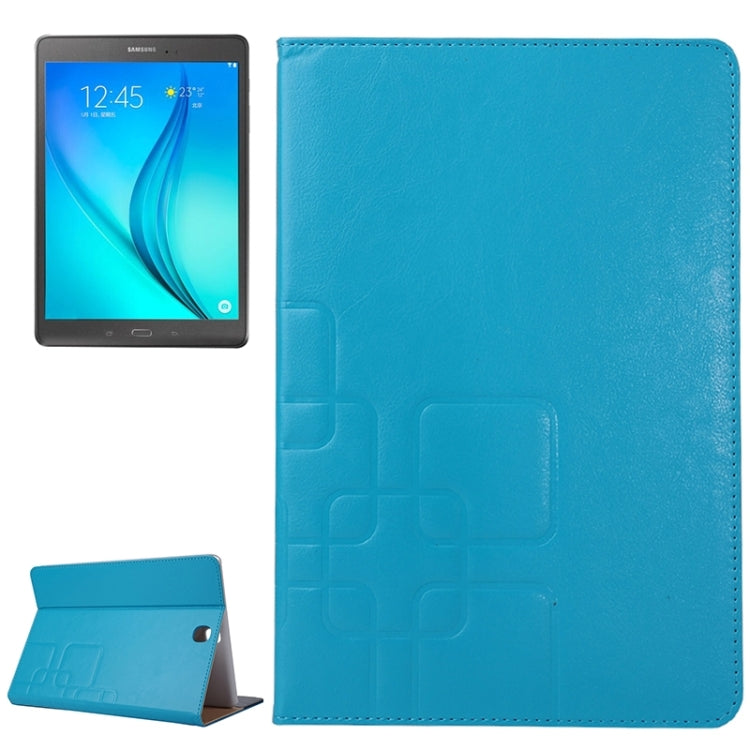 9.7inch Crazy Horse and Lattice Texture Leather Case with Holder & Card Slots for Galaxy Tab A 9.7 / T550