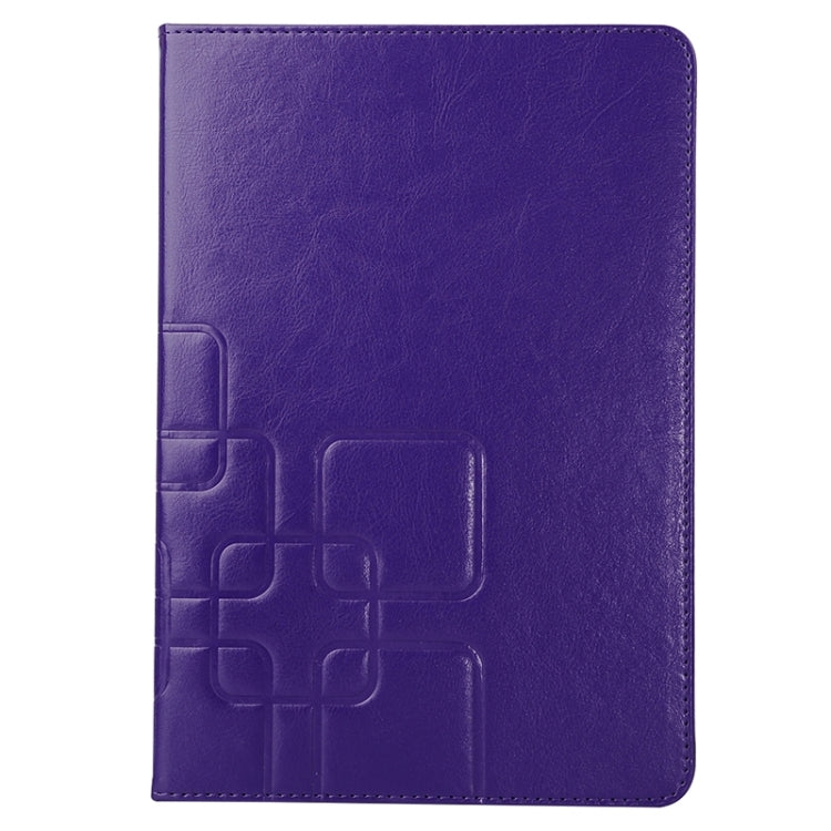 9.7inch Crazy Horse and Lattice Texture Leather Case with Holder & Card Slots for Galaxy Tab A 9.7 / T550