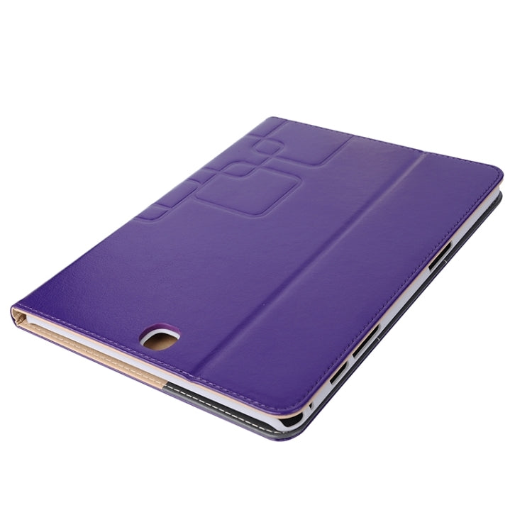 9.7inch Crazy Horse and Lattice Texture Leather Case with Holder & Card Slots for Galaxy Tab A 9.7 / T550