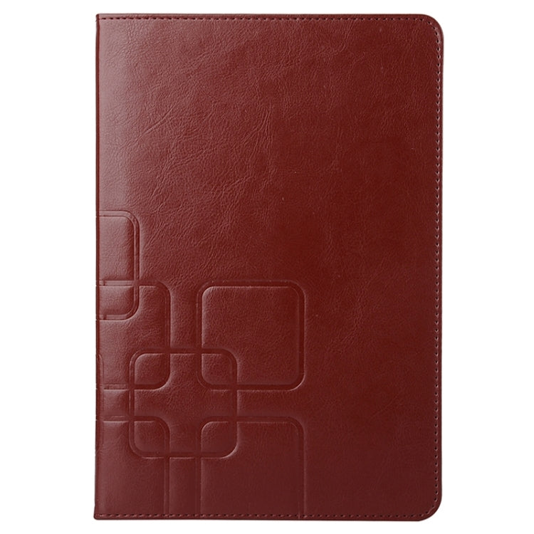9.7inch Crazy Horse and Lattice Texture Leather Case with Holder & Card Slots for Galaxy Tab A 9.7 / T550